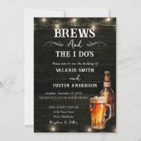 Brews och jag Avslappnad bröllopsinbjudan