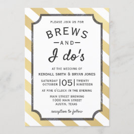 Brews och jag gör bröllopsinbjudan på bryggeritema inbjudningar
