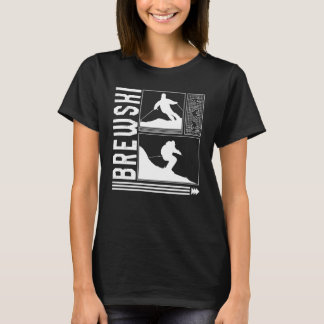 Brewski Skiing Skier Winter Snowboarder T Shirt