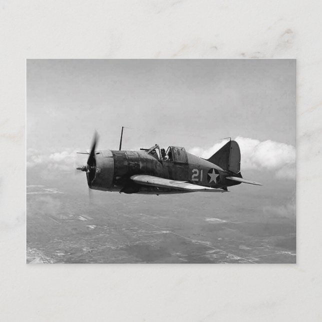 Brewster F2A Buffalo Vykort (Framsida)