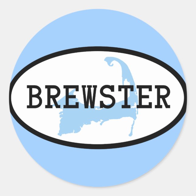 Brewster Sticker Runt Klistermärke (Framsida)