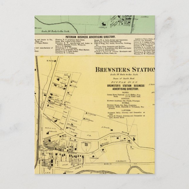 Brewsters Sta, Patterson Vykort (Framsida)