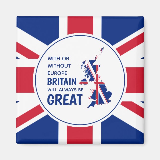 BREXIT Britain Alltid Underbar Patriotic Union Jac Magnet (Framsidan)