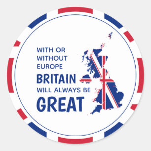 BREXIT Britain Alltid Underbar Patriotic Union Jac Runt Klistermärke