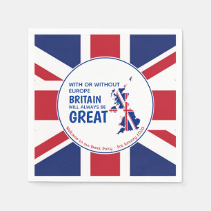 Brexit BRITAIN ALLTID UNDERBART anpassat Pappert Pappersservett