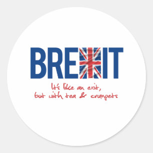 BREXIT - Den är som och slutar - - Runt Klistermärke