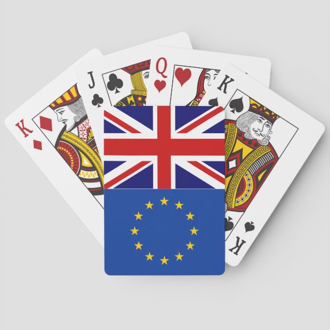 Brexit för EGUK-folkomröstningen röstar att leka Spel Kort (Baksidan)