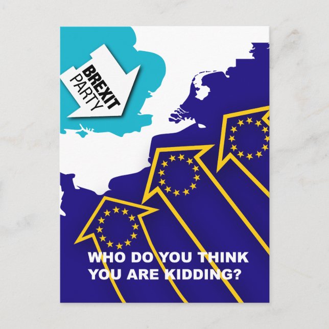 Brexit Party Pappa armé Vykort (Framsida)