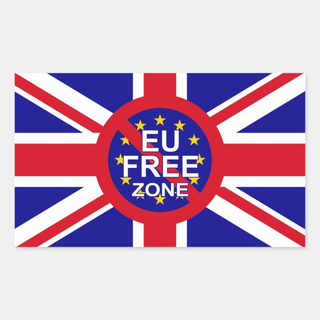 Brexit Rektangulärt Klistermärke (Framsida)