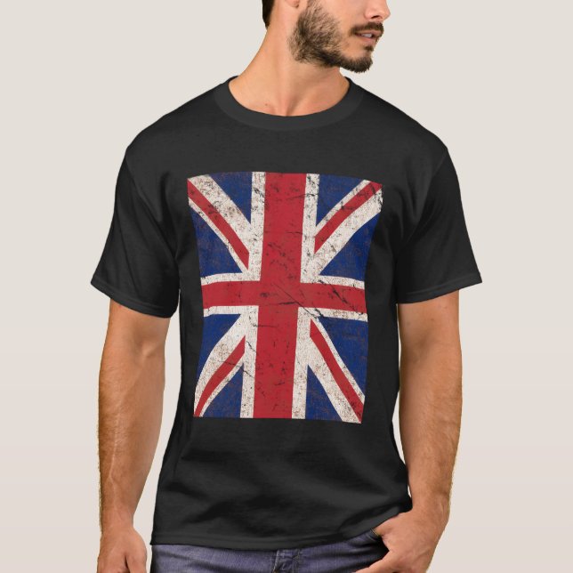 Brexit Uk British Union Jack Flagga T Shirt (Framsida)
