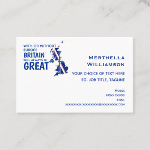BREXIT UNDERBAR BRITAIN EUROPA VISITKORT
