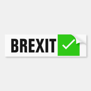 Brexit undertecknar med den gröna kontrollen bildekal