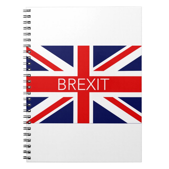 BREXIT UNION JACK - HÖG KVALITETSBILD ANTECKNINGSBOK (Framsidan)