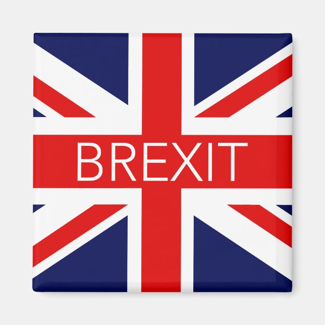 BREXIT UNION JACK - HÖG KVALITETSBILD MAGNET (Framsidan)
