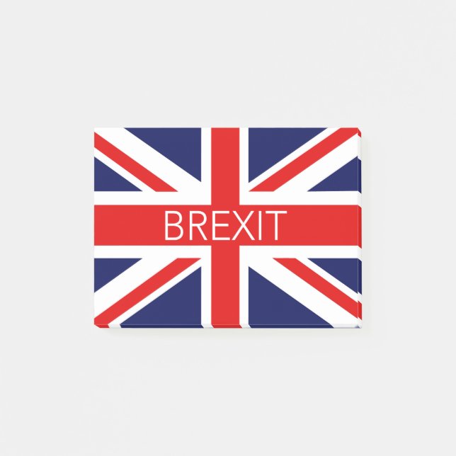 BREXIT UNION JACK - HÖG KVALITETSBILD POST-IT BLOCK (Framsida)