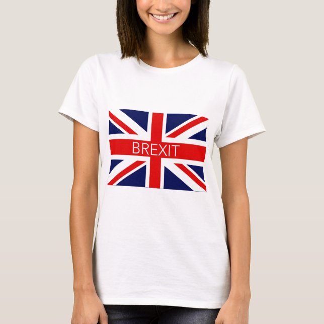 BREXIT UNION JACK - HÖG KVALITETSBILD T SHIRT (Framsida)