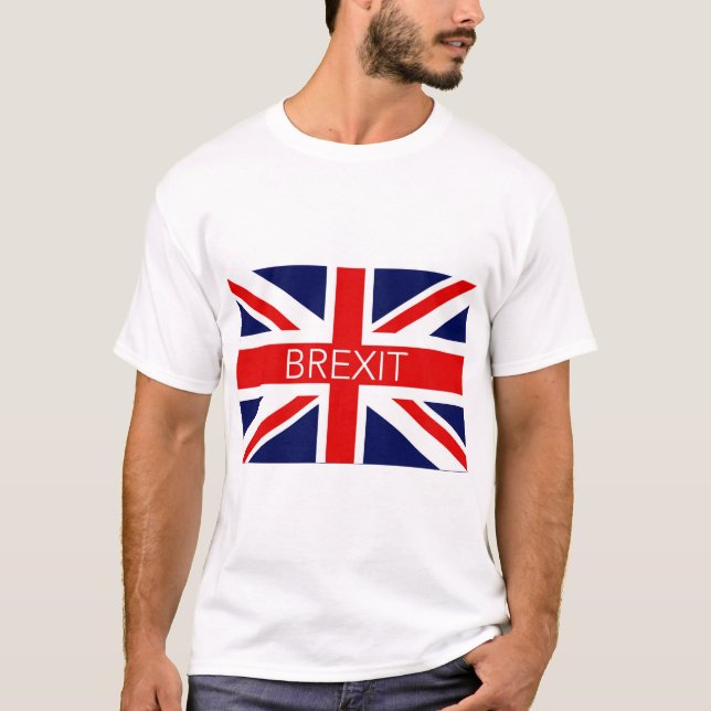 BREXIT UNION JACK - HÖG KVALITETSBILD T SHIRT (Framsida)