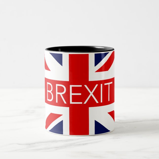 BREXIT UNION JACK - HÖG KVALITETSBILD Två-Tonad MUGG (Center)