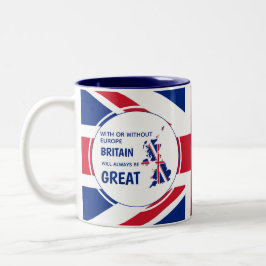 BREXIT UNION JACK Patriotic Britain alltid Underba Två-Tonad Mugg