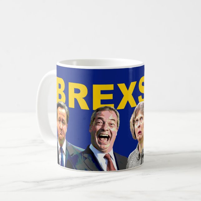 BREXSHIT, budskapet i den brittiska folkomröstning Kaffemugg (Framsida vänster)