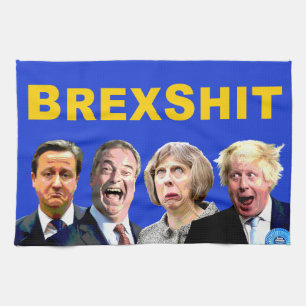BREXSHIT, roliga emot Brexit-budskapet: Kökshandduk