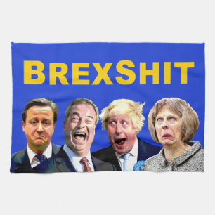 BREXSHIT, roliga emot Brexit-budskapet: Kökshandduk