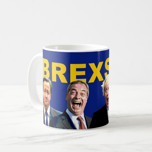 BREXSHIT roligt anti Brexit Kaffemugg (Framsida vänster)