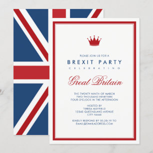 Brexx Union Jack Independence Party Inbjudningar