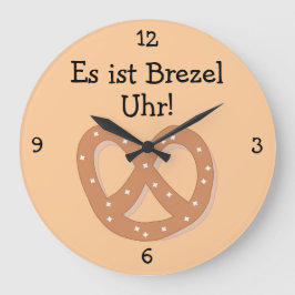 Brezel Uhr: Pretzel O'Clock Oktoberfest Roligt Stor Klocka