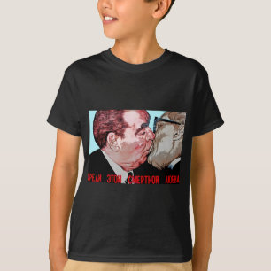 Brezhnev & Honecker kyss, galleri för östlig sid Tee