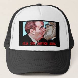 Brezhnev & Honecker kyss, galleri för östlig sid Truckerkeps