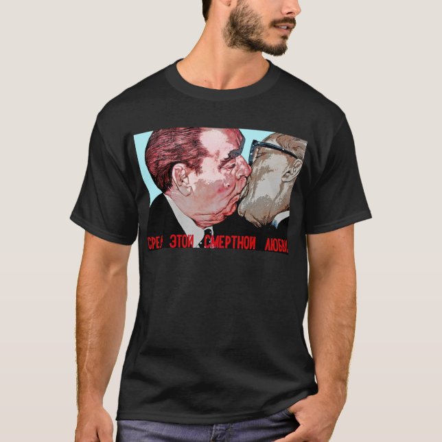 Brezhnev & Honecker kyss, galleri för östlig sida, Tee Shirt (Framsida)