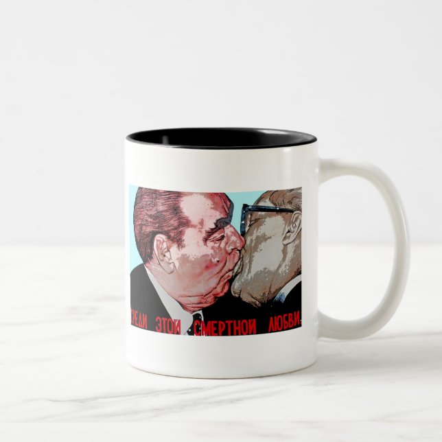 Brezhnev & Honecker kyss, galleri för östlig sida, Två-Tonad Mugg (Höger)