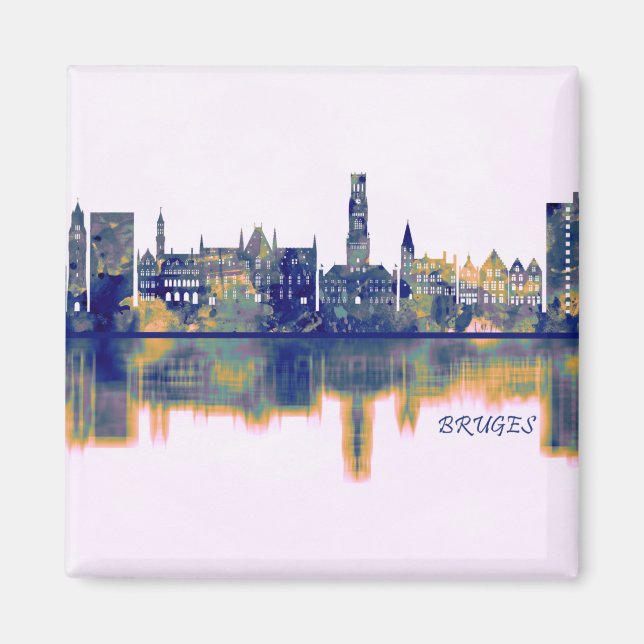 Brges Skyline Magnet (Framsidan)
