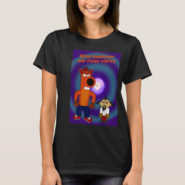 Brian Bandicoot och Stewo Cortex T Shirt (Framsida)