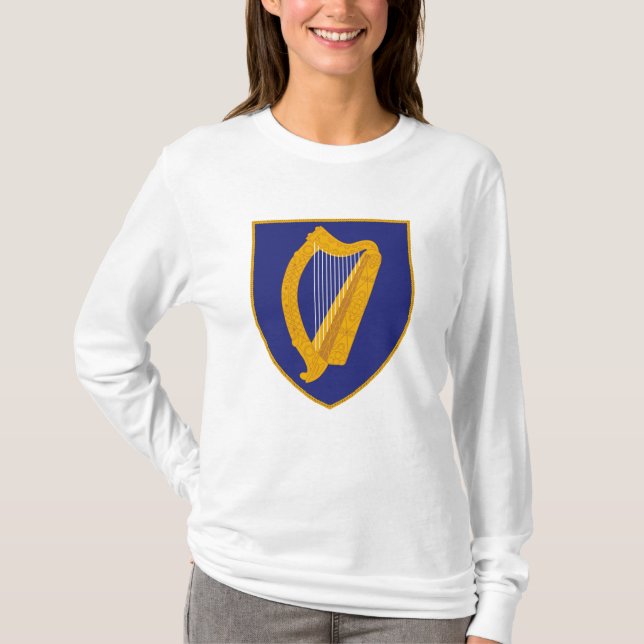 Brian Boru Harpa - Irlands symbol T Shirt (Framsida)