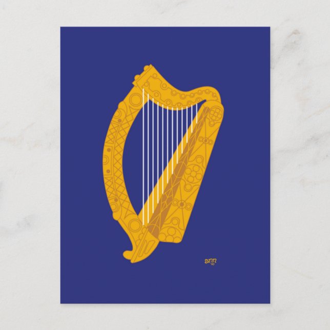 Brian Boru Harpa - Irlands symbol Vykort (Framsida)