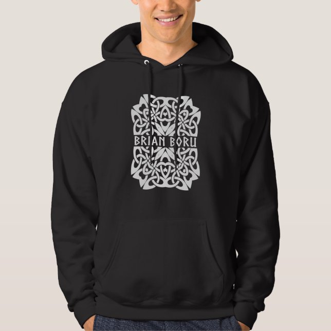 Brian Boru Irish Kung Celtic Celt Ireland Clontar Hoodie (Framsida)