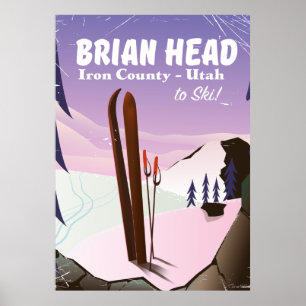 Brian Head, Järn county Utah, USA Ski poster