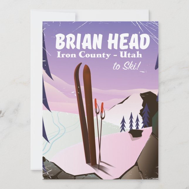 Brian Head, Järn county Utah, USA Ski poster (Baksida)