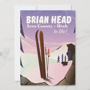 Brian Head, Järn county Utah, USA Ski poster