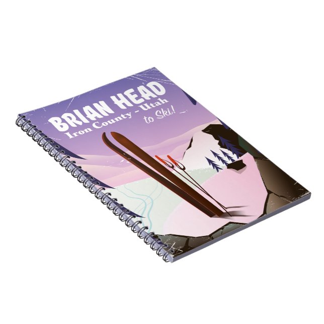 Brian Head, Järn county Utah, USA Ski poster Anteckningsbok (Högra Sidan)