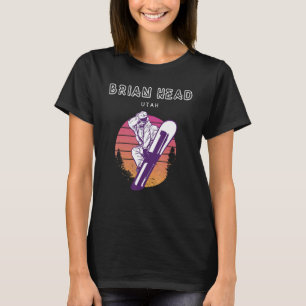 Brian Head Utah Retro Snowboarder T Shirt