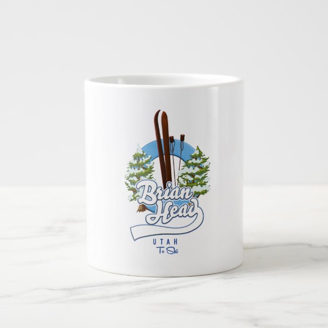 Brian Head Utah skidlogo Jumbo Mugg (Framsidan)