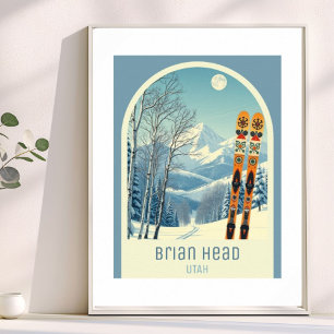 Brian Head Utah skidort Poster