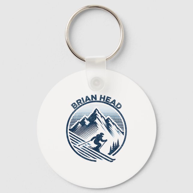 Brian head utah skidort vinterskidåkning  nyckelring (Framsida)