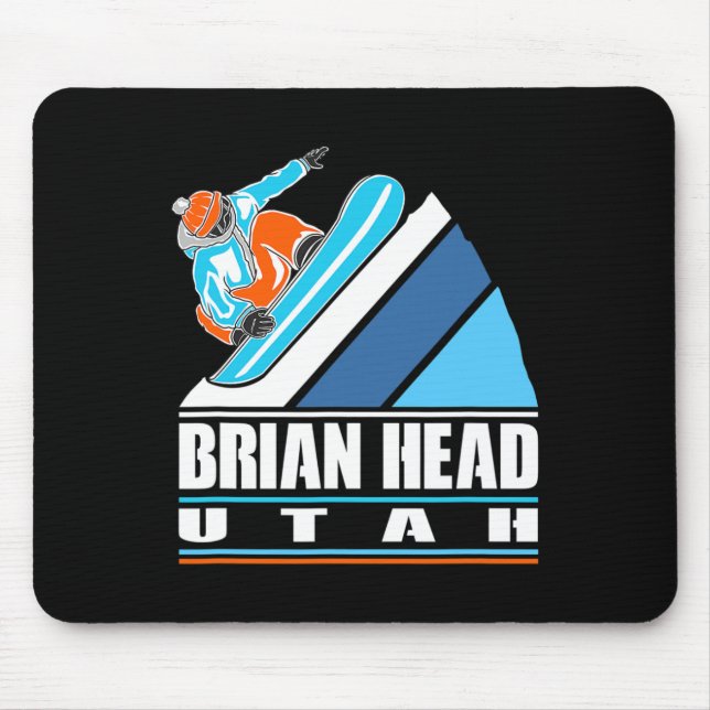 Brian Head Utah - Vintage Snowboarder Musmatta (Framsidan)