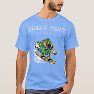 Brian Head UtahFunny Snowboarding Beer Skutt T Shirt