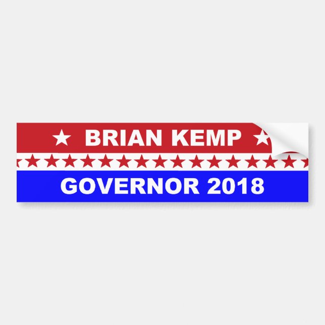 Brian Kemp regulatorGeorgia bildekal 2018 (Framsidan)