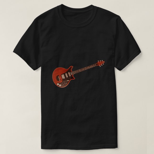 Brian May&x27;s Guitar (Red Speciell) - Queen Clas T Shirt (Design framsida)